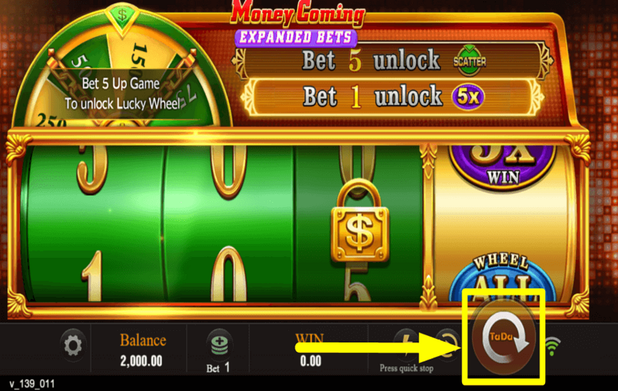 Money Coming Expanded Bets CLICK SPIN TO PLAY.
