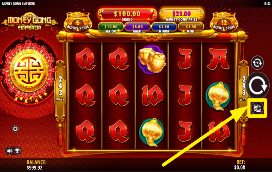 Money Gong Emperor CHOISISSEZ UNE MISE.