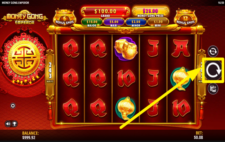 Money Gong Emperor TOURNEZ POUR GAGNER !