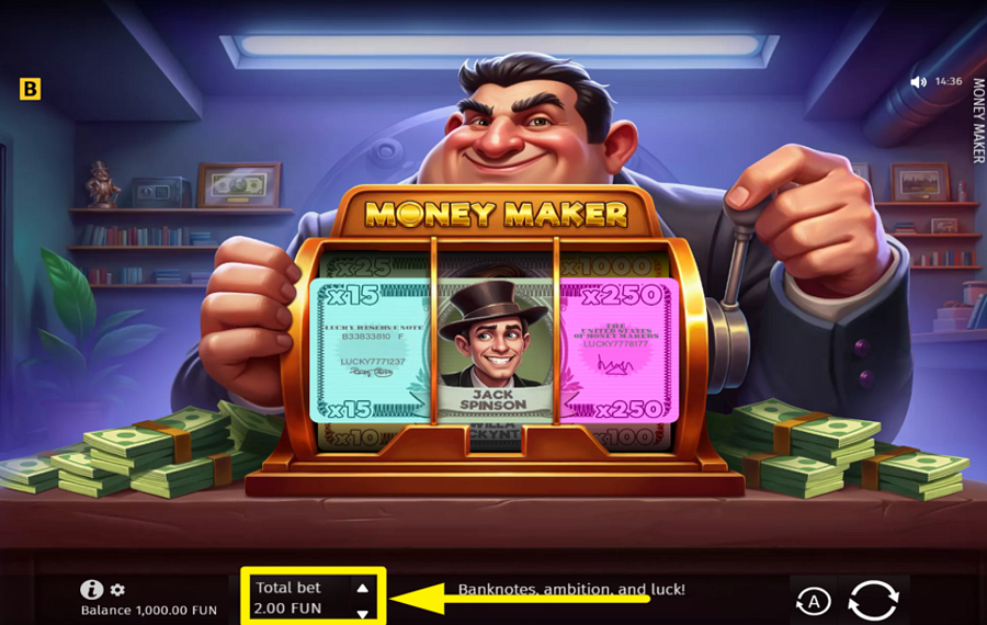 Money Maker CHOISISSEZ LE MONTANT DE VOTRE MISE.