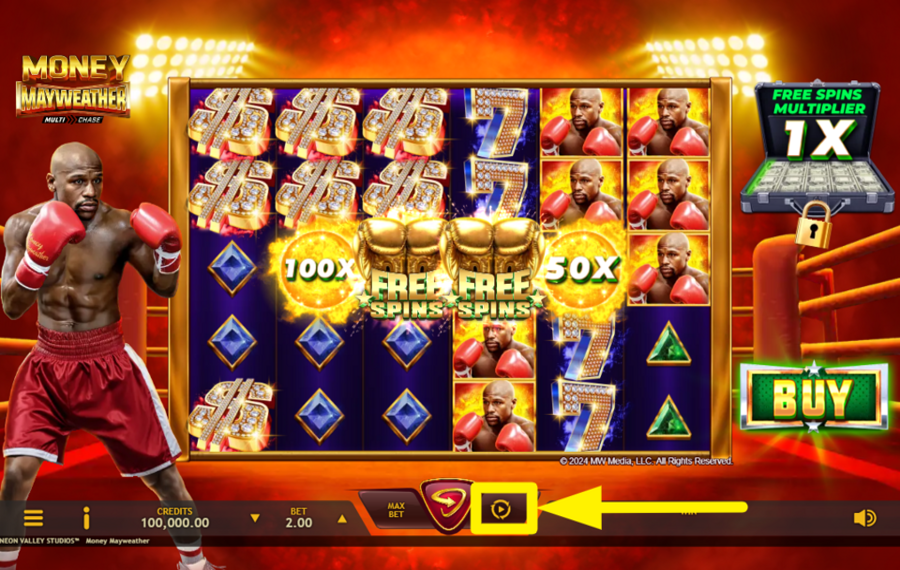 Money Mayweather FAITES TOURNER LES BOBINES AUTOMATIQUEMENT.