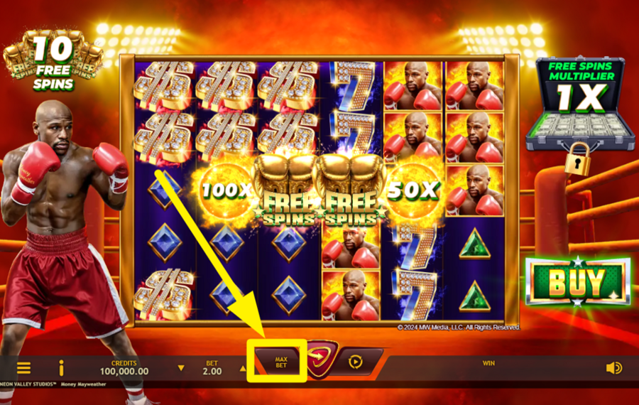 Money Mayweather CHOISISSEZ LA LIMITE DE MISE LA PLUS ÉLEVÉE.