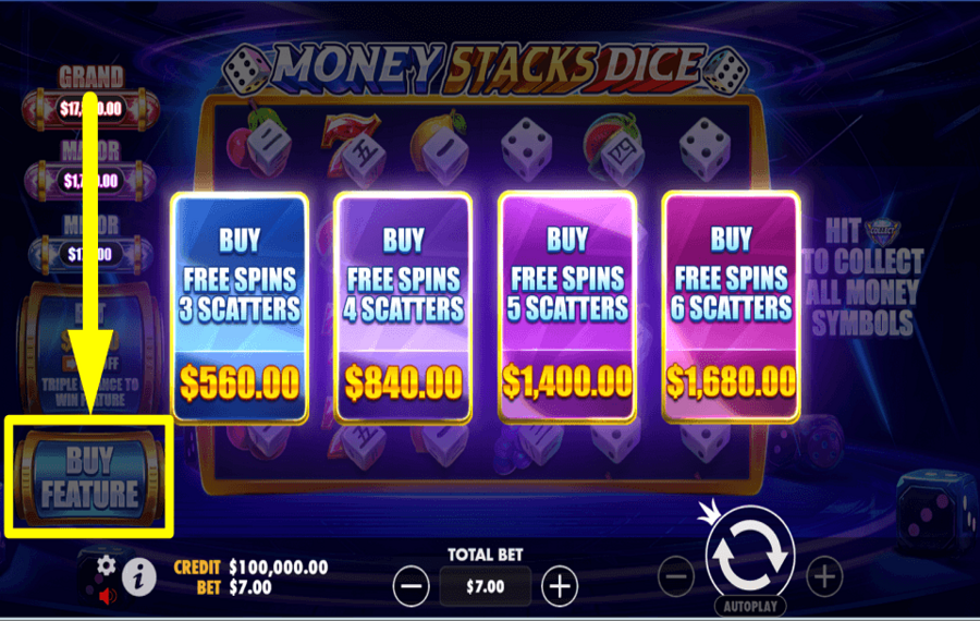 Money Stacks Dice ACQUIRE FREE SPINS.