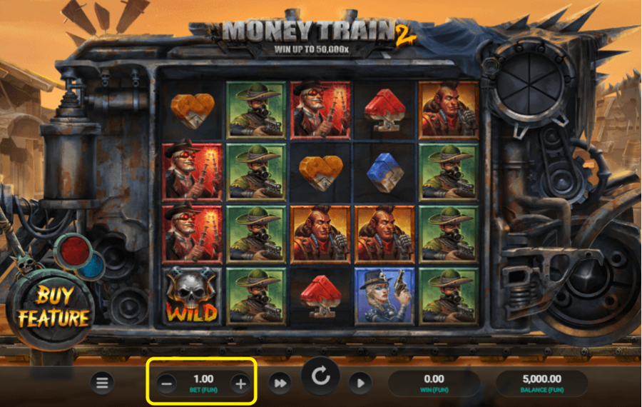 Money Train 2 Выберите свою ставку