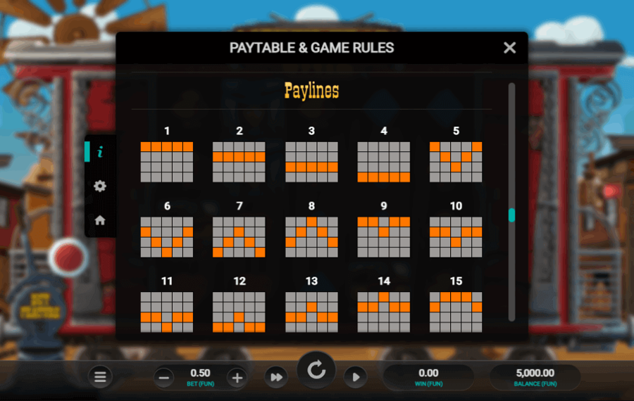 Money Train Cambiar el número de líneas de pago