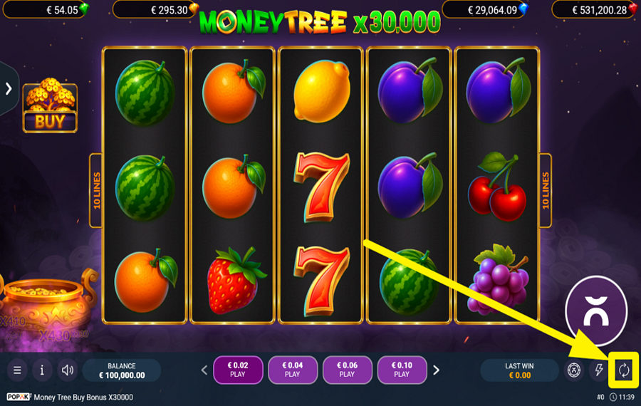 Money Tree Buy Bonus X30000 INICIAR CENTRIFUGAÇÃO AUTOMÁTICA.