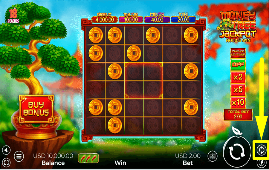Money Tree Jackpot UTILIZZA LA RIPRODUZIONE AUTOMATICA.