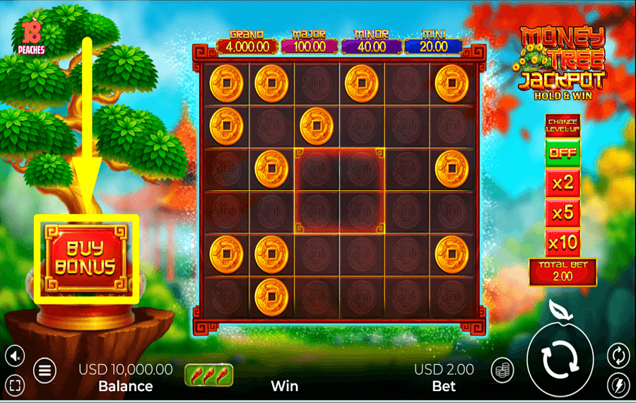 Money Tree Jackpot APPROFITTA DEL BONUS.