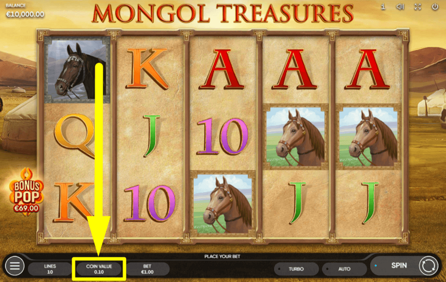 Mongol Treasures CHOISISSEZ LA VALEUR DE LA PIÈCE.