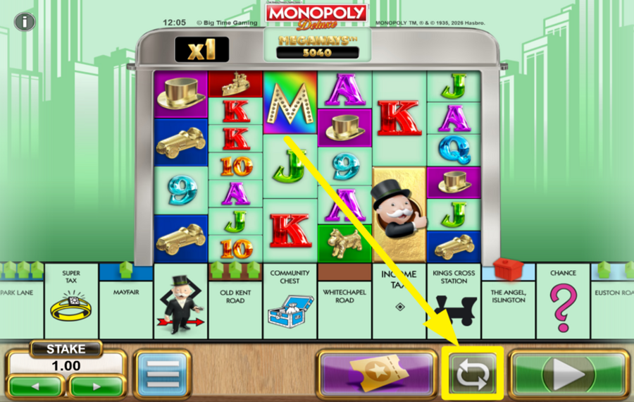 Monopoly Deluxe CHOOSE AUTOMATIC SPINS.