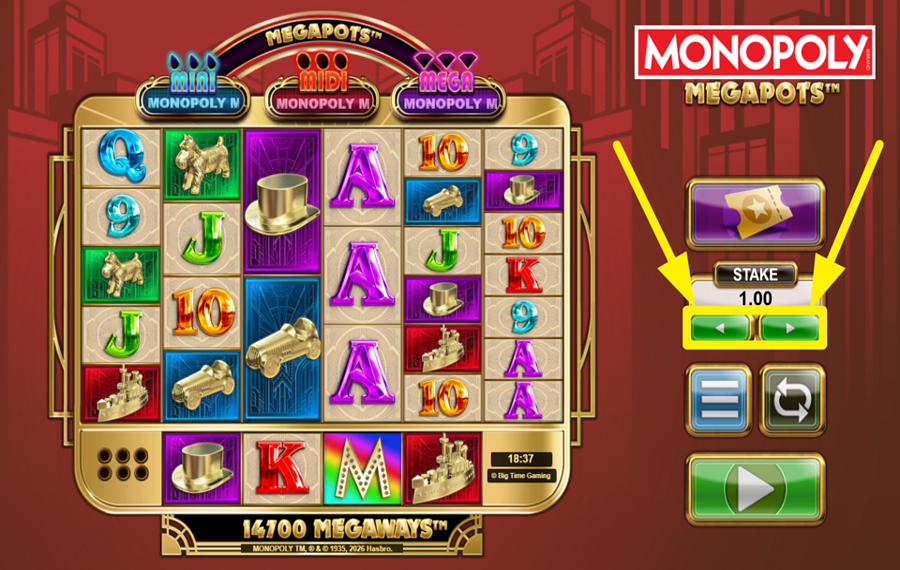 Monopoly Megapots HAGA SU APUESTA.