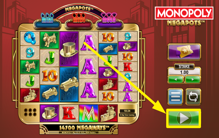 Monopoly Megapots JUEGA EL JUEGO.