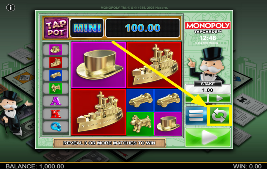 Monopoly Tapcards ELIGE JUEGO AUTOMÁTICO.