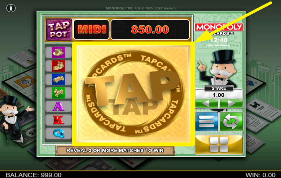 Monopoly Tapcards TOCA LA CARTA.