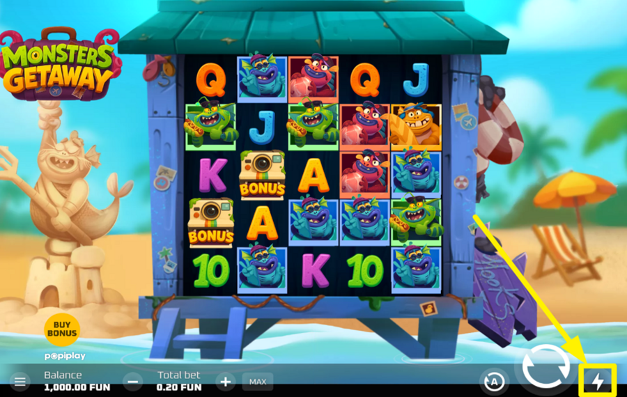 Monsters Getaway ÄNDERN SIE DIE GESCHWINDIGKEIT.