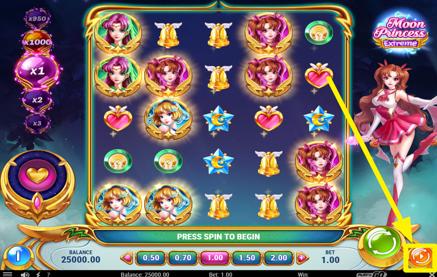 Moon Princess Extreme ВКЛЮЧИТЬ АВТОВОСПРОИЗВЕДЕНИЕ.