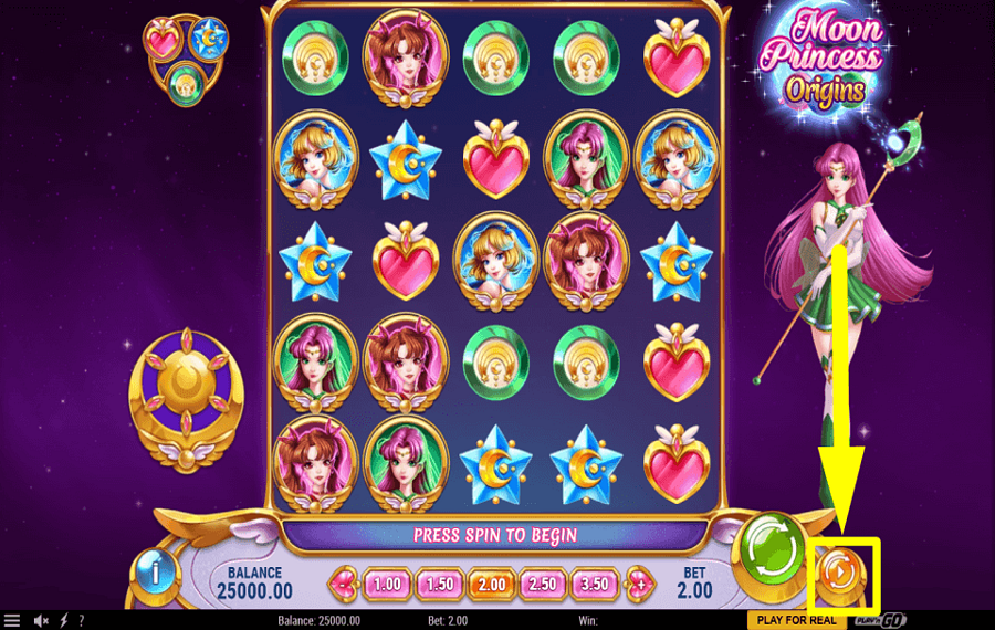 Moon Princess Origins UTILISER LA LECTURE AUTOMATIQUE.