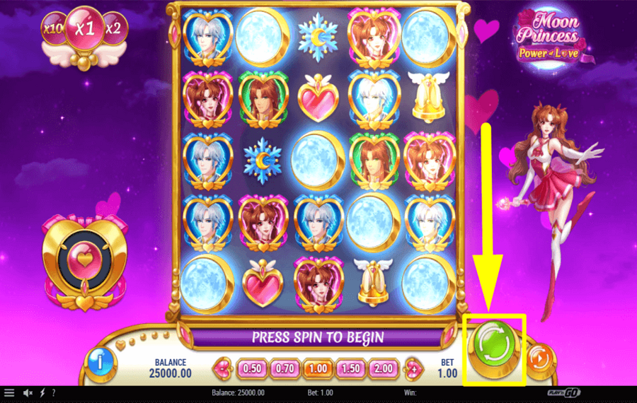 Moon Princess Power of Love APPUYEZ SUR « SPIN » POUR JOUER.