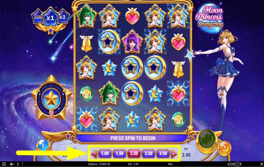 Moon Princess Stargazing CONTRÔLEZ LA MISE.