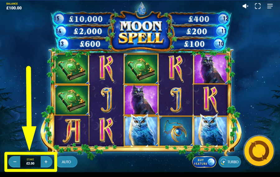 Moon Spell ВЫБЕРИТЕ СТАВКУ.