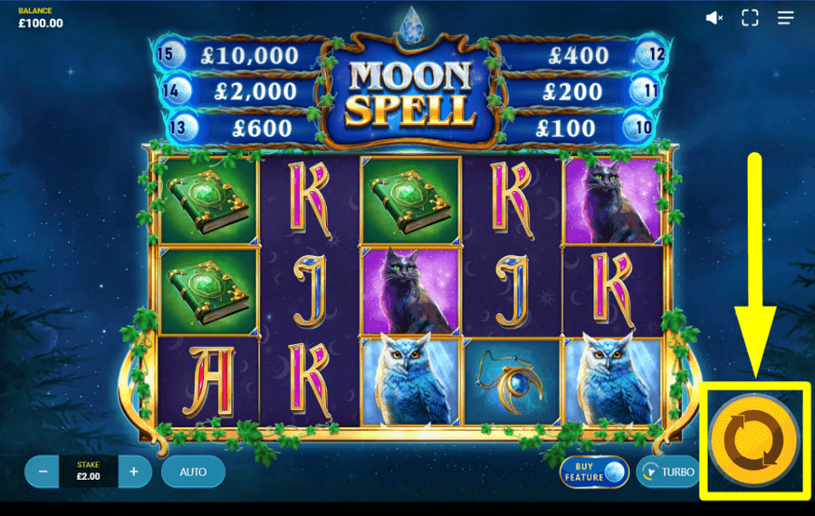 Moon Spell ВРАЩАЙТЕСЬ И ПОЛУЧАЙТЕ НАГРАДЫ.