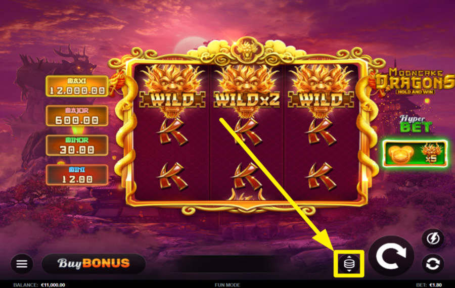 Mooncake Dragons Hold and Win ОПРЕДЕЛИТЕ СВОЮ СТАВКУ.