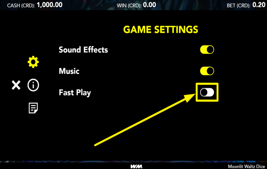 Moonlit Waltz Dice CHANGE THE SPEED.