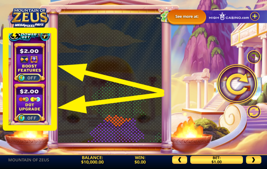 Mountain of Zeus POWER UP YOUR BET.