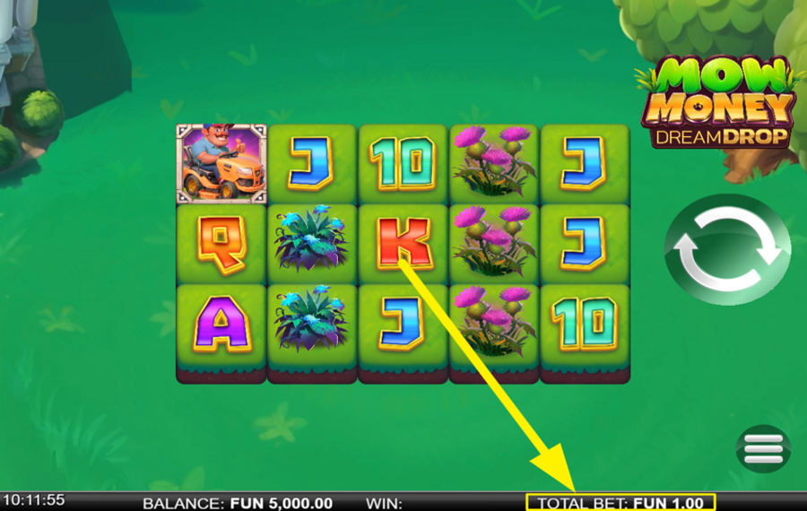 Mow Money Dream Drop Weisen Sie einen Einsatzwert zu.