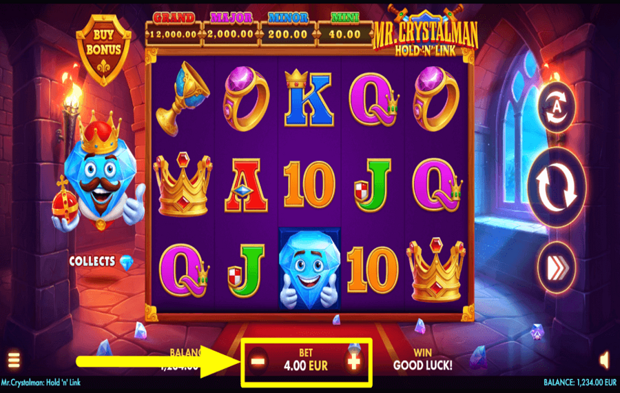 Mr Crystalman Hold N Link DETERMINE THE STAKE.