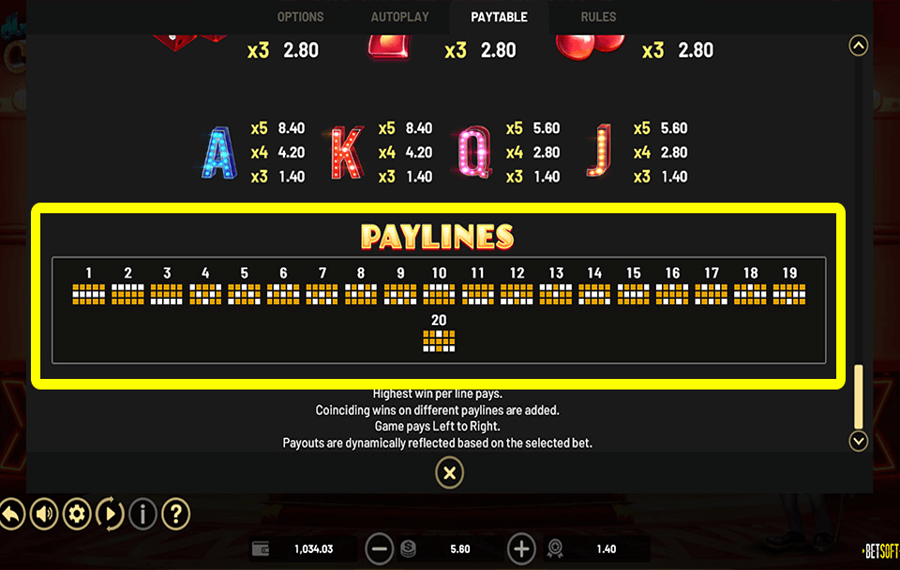 Mr Macau Elige las líneas de pago.