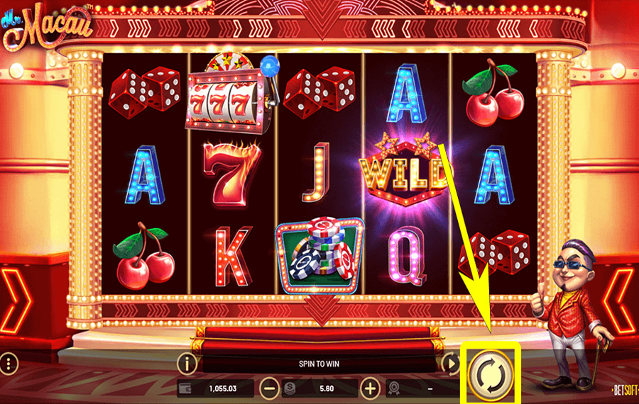 Mr Macau Haga clic/toque el botón “Girar”.