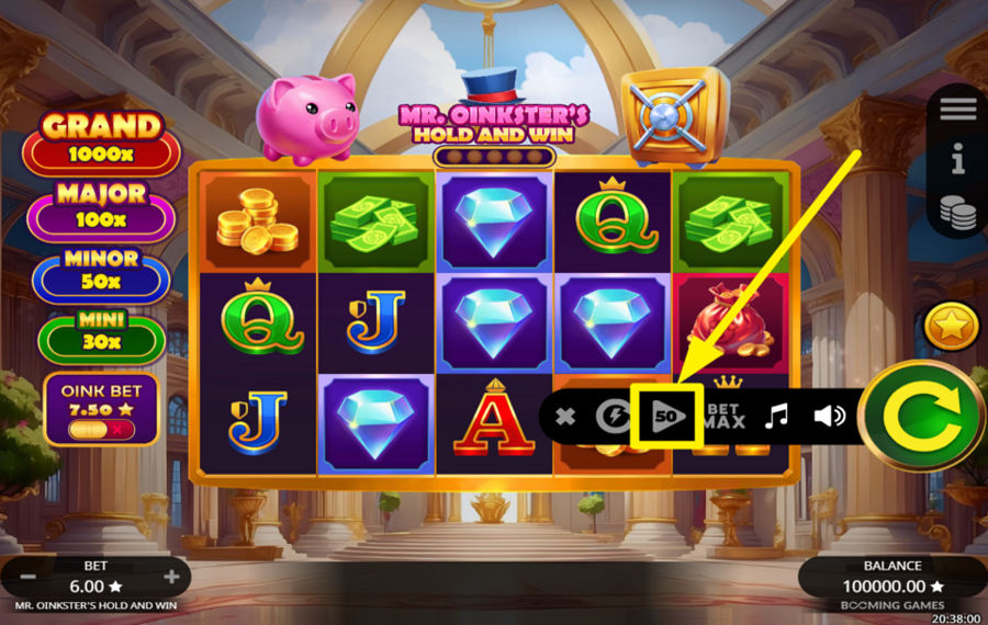 Mr Oinksters Hold and Win DÉCLENCHEUR DE LECTURE AUTOMATIQUE.