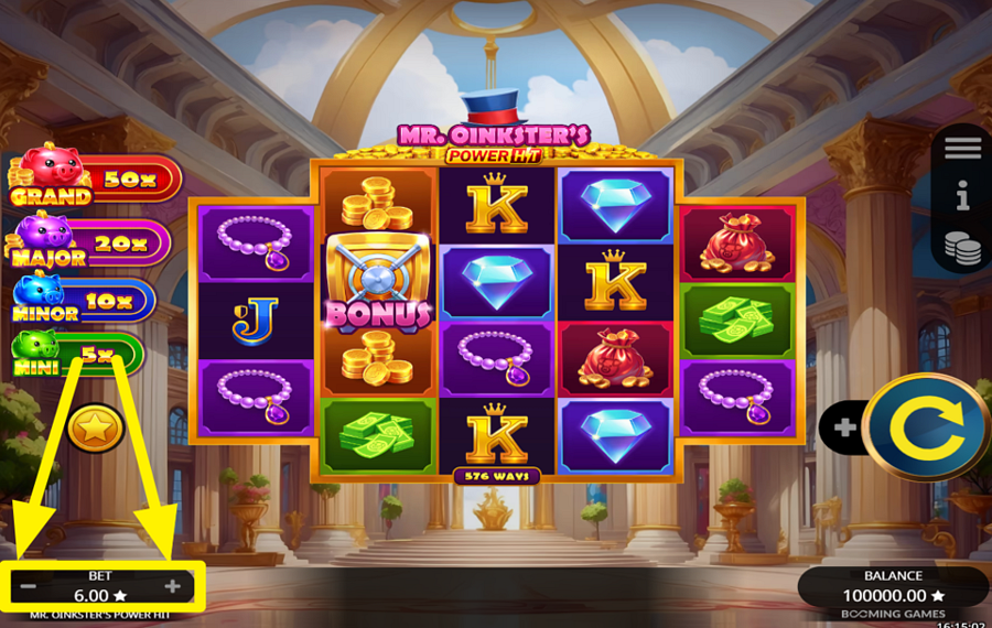 Mr Oinksters Power Hit DÉTERMINEZ VOTRE MISE.