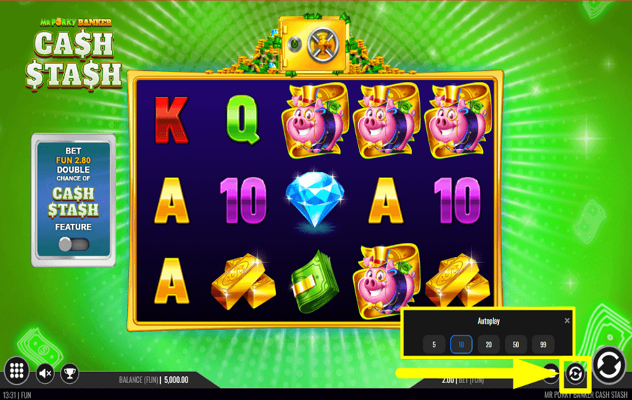 Mr Porky Banker Cash Stash CONTINUE AUTOMATICALLY.