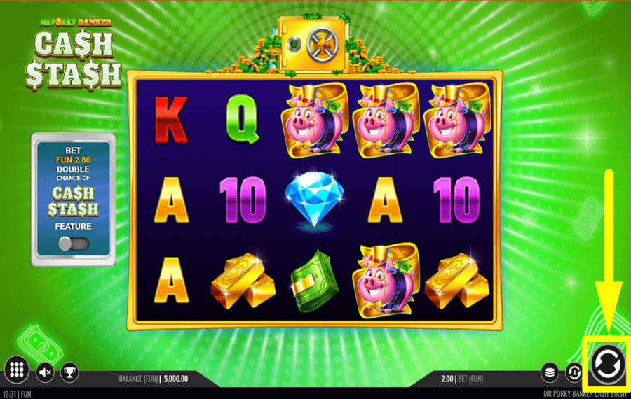 Mr Porky Banker Cash Stash COMMENCE GAMBLING.