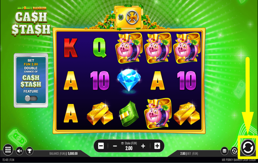 Mr Porky Banker COLLECT REWARDS.