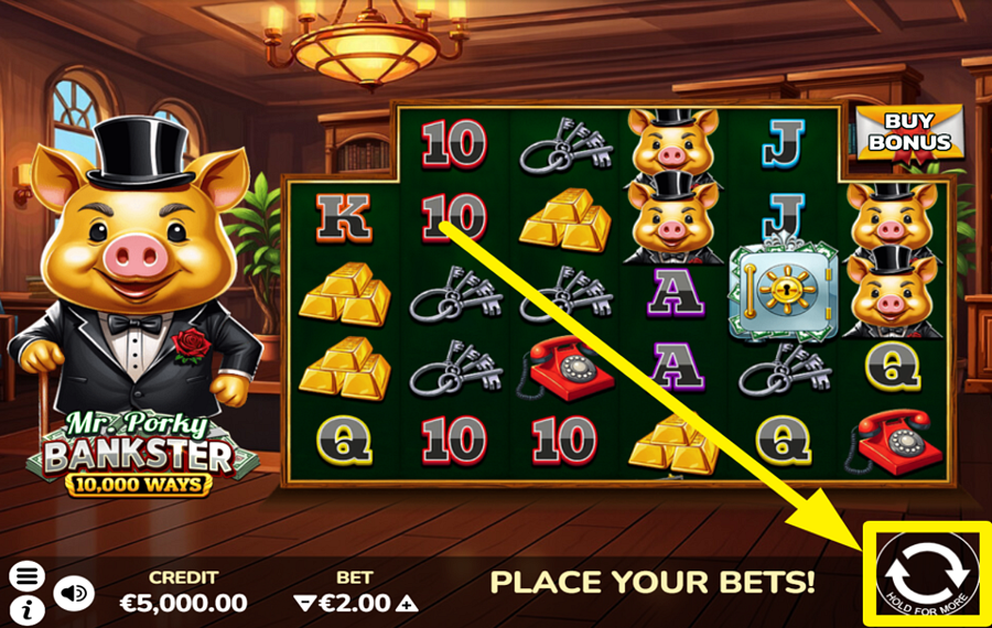 Mr Porky Bankster 10000 Ways TOURNEZ POUR GAGNER!