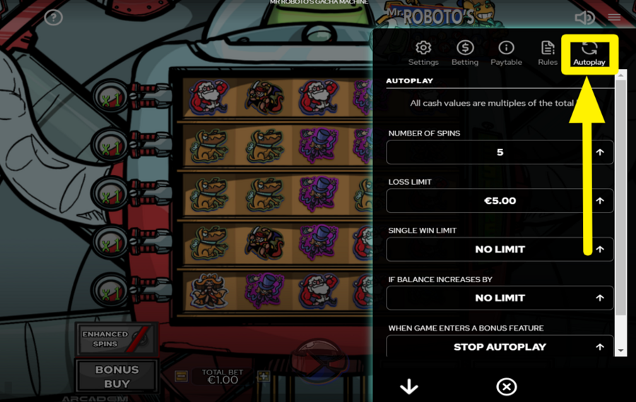 Mr Robotos Gacha Machine ACTIVER LA LECTURE AUTOMATIQUE.