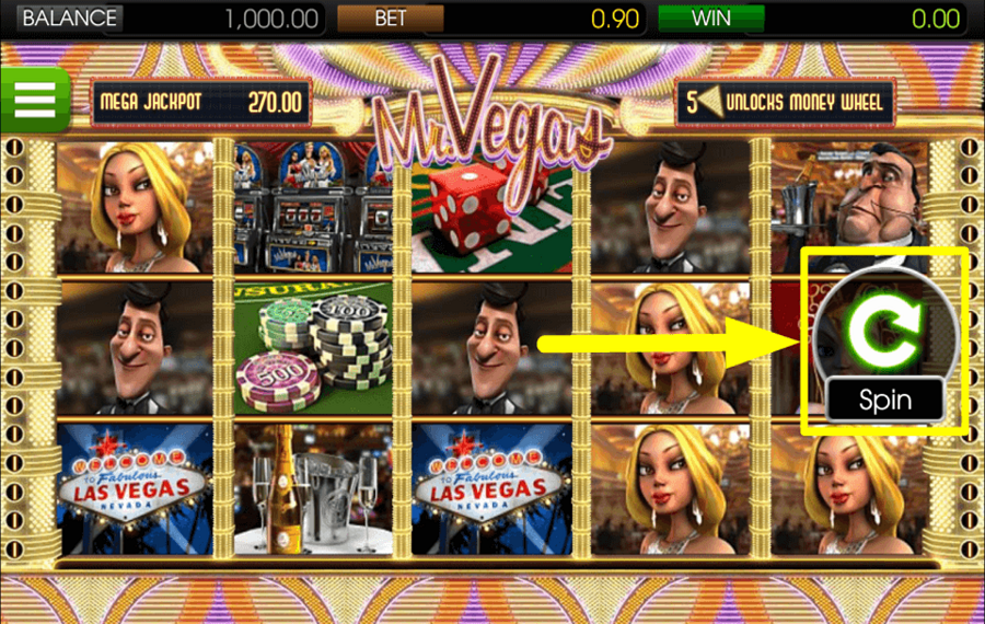 Mr Vegas CLIQUEZ SUR TOURNER POUR GAGNER.