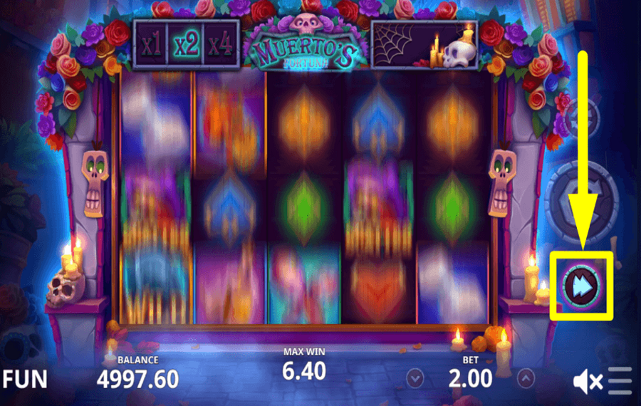 Muertos Fortuna CAMBIAR VELOCIDAD DE GIRO.