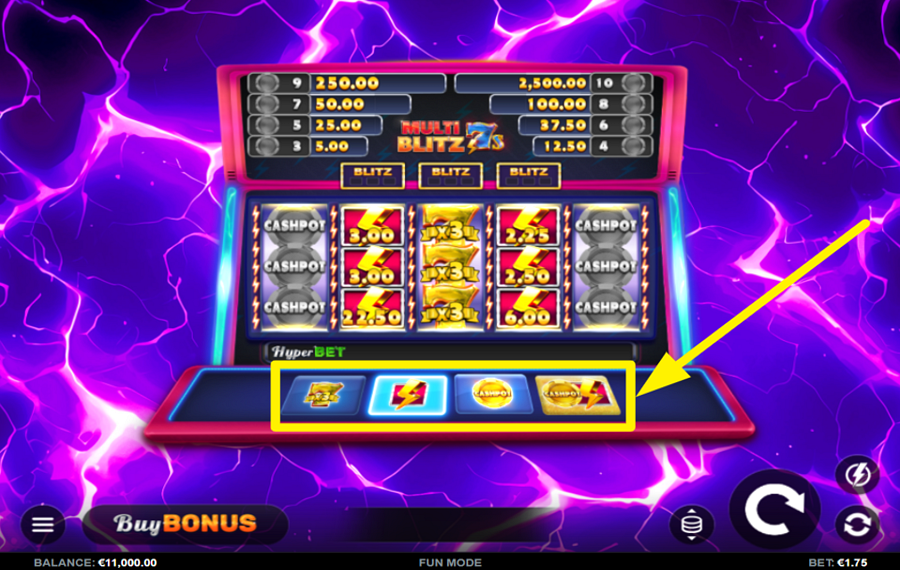 Multi Blitz 7s CHOOSE A HYPERBET LEVEL.