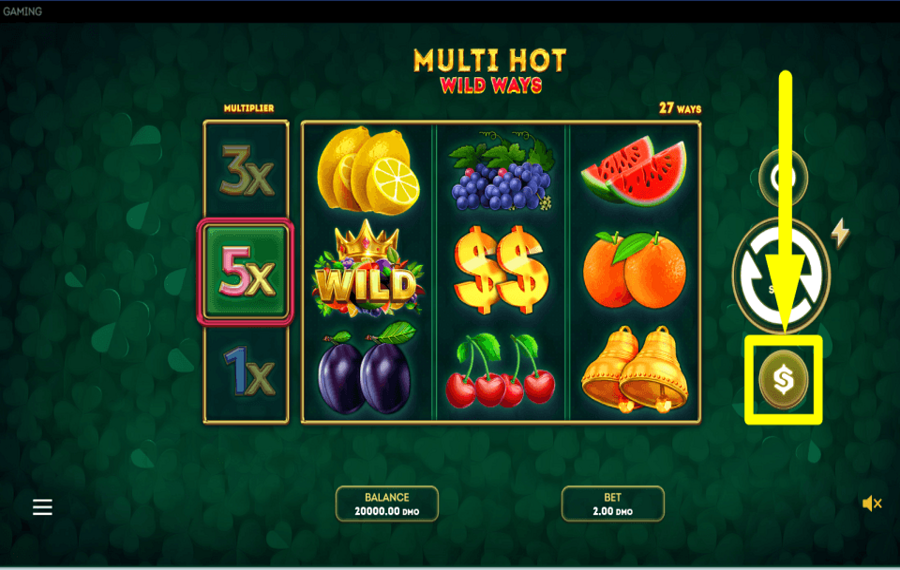 Multi Hot Wild Ways SELECCIONE LA APUESTA.