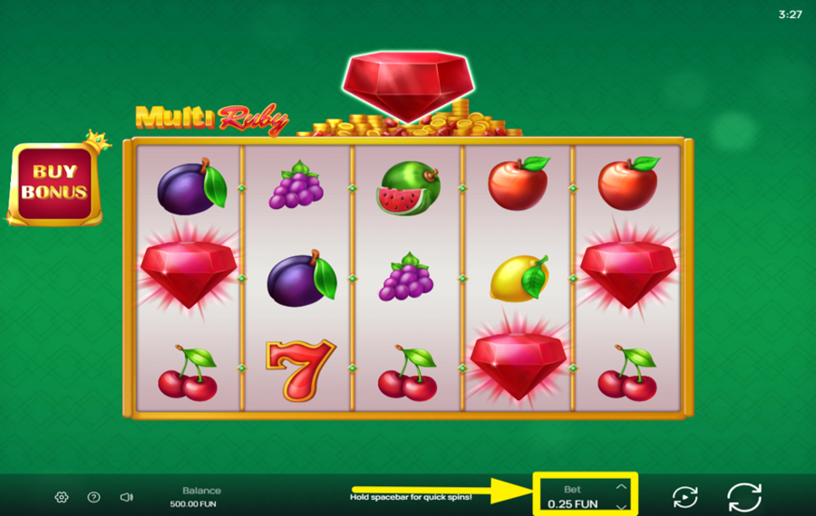 Multi Ruby SET YOUR WAGER.