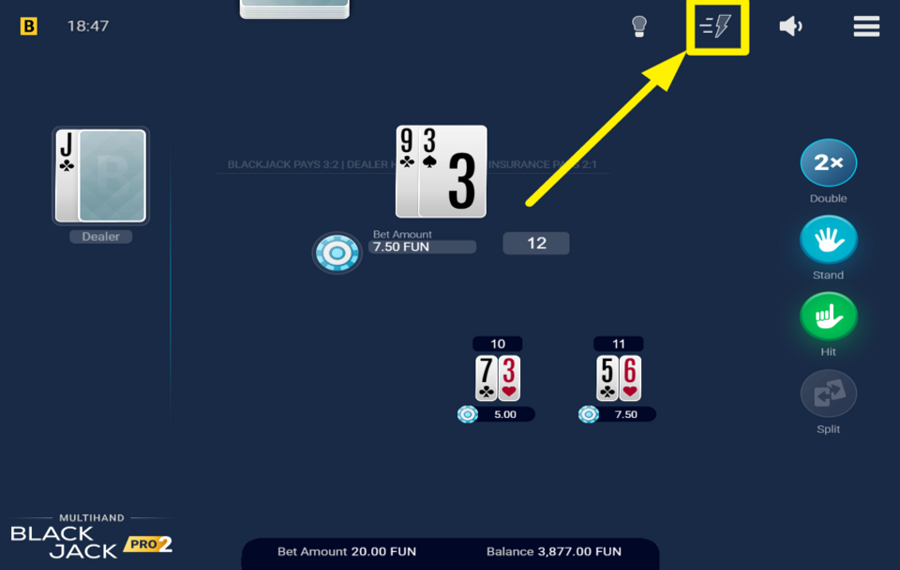 Multihand Blackjack Pro 2 ACCÉLÉREZ LE JEU.