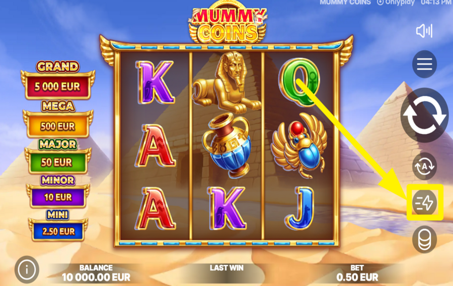 Mummy Coins УВЕЛИЧЬТЕ СКОРОСТЬ.