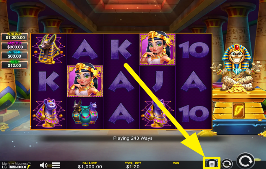 Mummy Madness ASSIGN A BET VALUE.