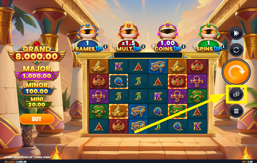 Mummy Mania Perks Up Power Combo REGOLA LA TUA PUNTATA.