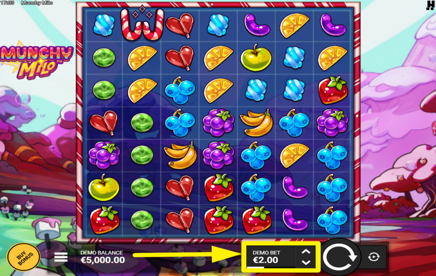 Munchy Milo MODIFICARE L'IMPORTO TOTALE DELLA SCOMMESSA.