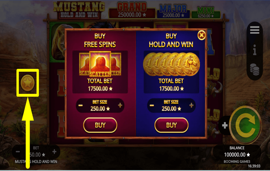 Mustang Hold and Win DÉCOUVREZ LES FONCTIONNALITÉS.